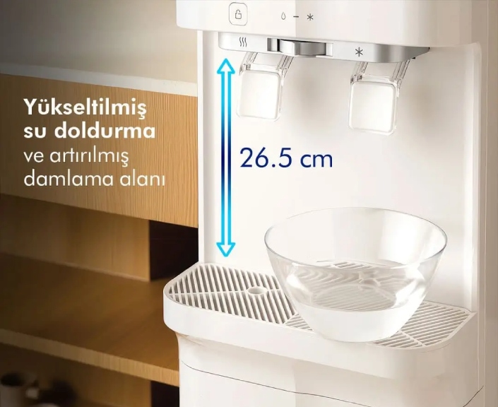 26,5 cm Yüksek Musluk Alanı